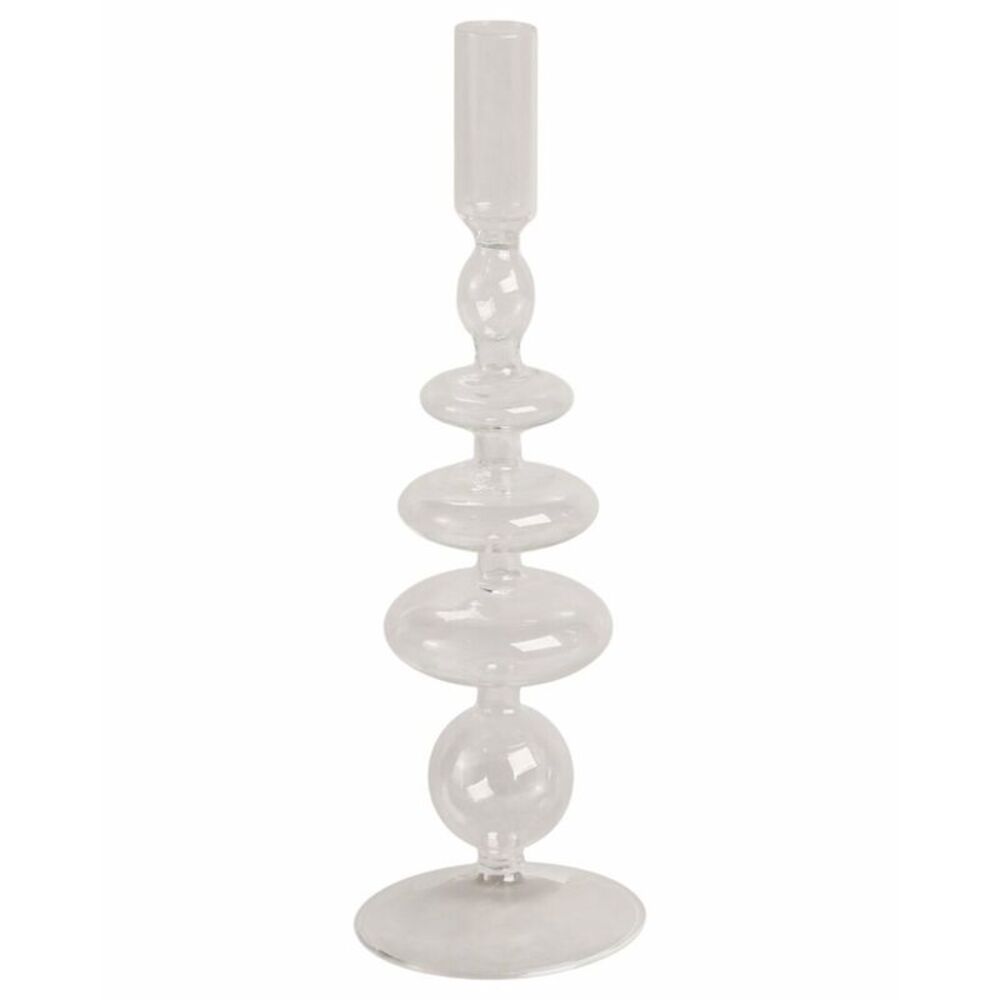 Sagebrook Home 11In Vintage Glass Taper Candle Holder